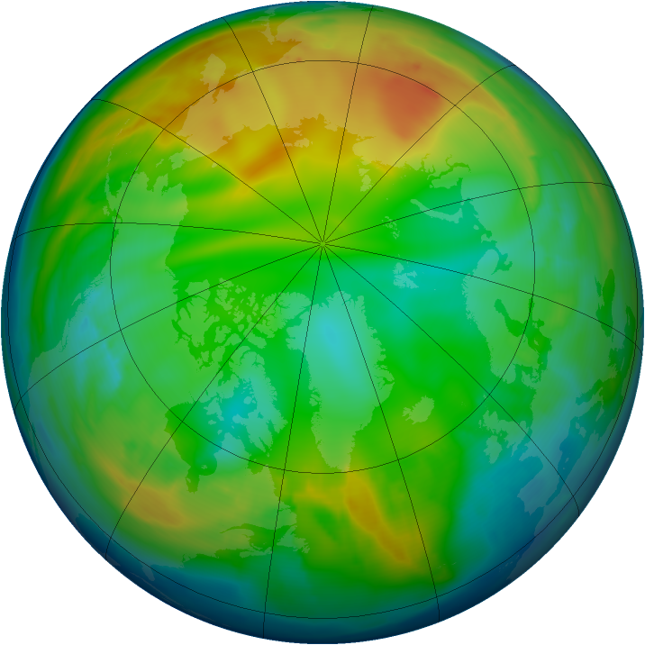 Arctic ozone map for 10 December 2009